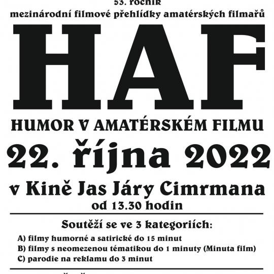 Humor v amatérském filmu HAF 2022 1