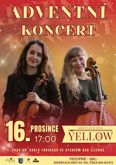 Vysoké nad Jizerou - adventní koncert smyčcové duo Yellou  1